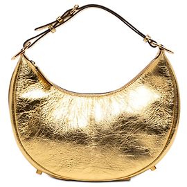 Fendi Hobo Fendigraphy en cuir métallique doré Small Doré