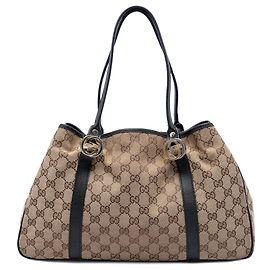 Gucci Beige GG Canvas Twins Tote Beige