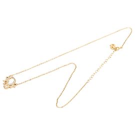 Collier Oblique en strass plaqué or Dior Gold Doré