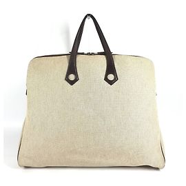 Hermès HERMES Bolsa Ybou GM Bolsa de mão, Tote Bag Marrom Bege