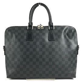 Borsa Port Document Jour Louis Vuitton Damier Graphite Nero