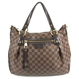 Borsa Tote Louis Vuitton Damier Evora MM Marrone Damier ebene