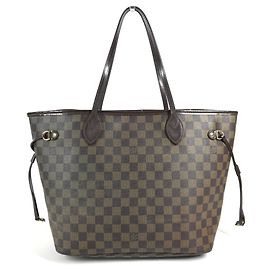Borsa Louis Vuitton Damier Neverfull MM Marrone