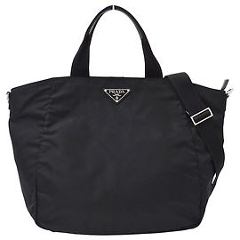 Prada Black Nylon Tote Bag Black