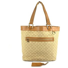 Bolsa de Ombro Louis Vuitton Monogram Mini Lucille GM Bege