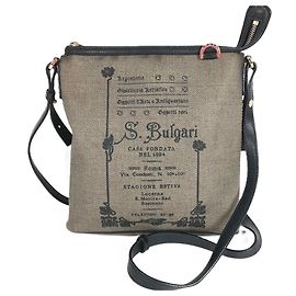 Bolsa Transversal Bvlgari S.Bulgari Logo Marrom Preto