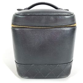 Chanel CC Coco Mark Logo Vanity Handbag Black