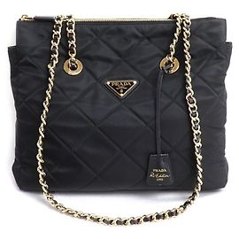 Borsa a tracolla con catena Prada Re-Edition 1995 Nero