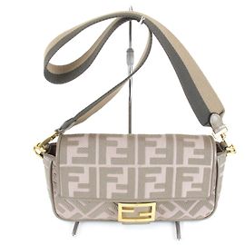 Borsa a tracolla Fendi in tela rosa Rosa