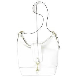 COACH White Tassel Charm Shoulder Bag White