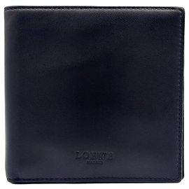LOEWE Leather Card Case Wallet Black