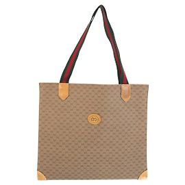 Borsa Tote Gucci Vintage Micro GG Supreme Canvas Marrone Beige