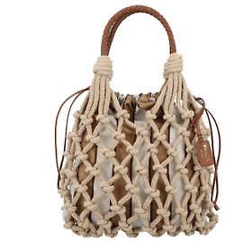 Bolsa de corda Prada para mulher Marrom Bege