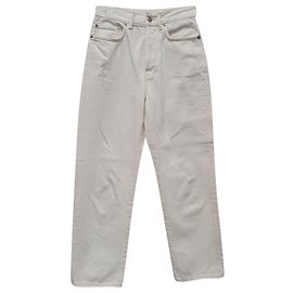 Vaqueros Mece Beaten de pierna recta en algodón blanco Acne Studios Blanco Crudo