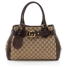 Tote Medium Gucci GG Canvas Marrom Bege