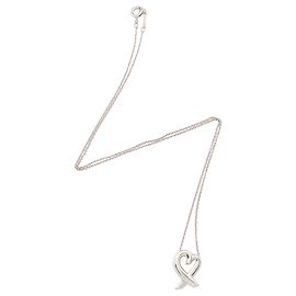 Colar Paloma Picasso em prata de lei com coração de amor da Tiffany & Co. Prata Metálico