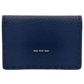 Fendi Selleria Leather Bi-Fold Card Case Green