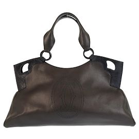 Cartier Marcello Leather Tote Bag Black