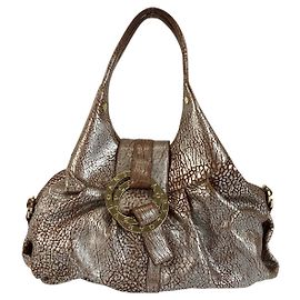 Bulgari Bvlgari Leather Chandra Handbag Brown