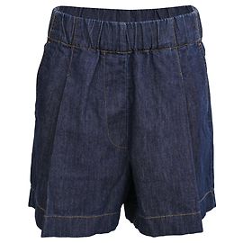 Dries Van Noten Pila Shorts mit elastischem Bund in Navy Blue Denim Blau Hellblau