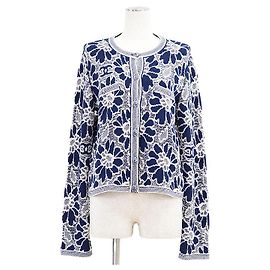 Cardigan Chanel P63038 de lã e algodão Azul