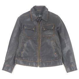 Dolce & Gabbana Kängurulederjacke Dolce&Gabbana Braun Dunkelbraun