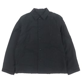 Jaqueta de algodão Sacai com patch bordado em moleskine Preto