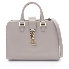 Borsa a 2 modi Monogram Baby Cabas Yves Saint Laurent Marrone