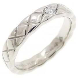 Chanel Coco Crush Medium Band Ring in Platinum and Diamond Other