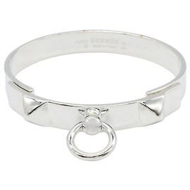 Hermès Hermes Collier de Chien Hangle SH Bangle Silvery