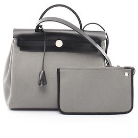 Hermès Bolsa Hermes Herbag Zip PM Marrom Preto
