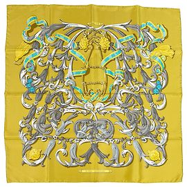 Pañuelo de seda Hermès Carré 90 Multicolor Amarillo