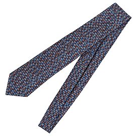 Hermès Hermes Chaine d'Ancre Corbata de Seda Azul Multicolor