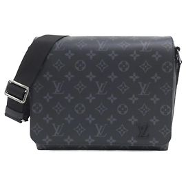 Louis Vuitton Monogram Eclipse District PM Shoulder Bag Black