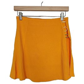 Sandro Orangefarbene Strick-Rockshorts Größe 40 Orange