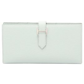 Cartera larga bi-fold Hermès Bearn Soufflé Verde