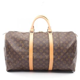 Bolsa Boston Louis Vuitton Keepall 50 Marrom