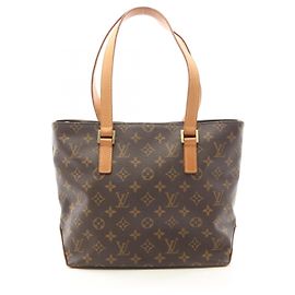 Borsa a Spalla Louis Vuitton Cabas Piano Monogram Marrone