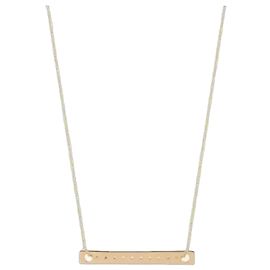 Ginette NY Collier Baguette on Chain en or jaune 18K Doré