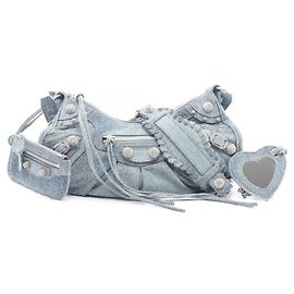 Balenciaga LE CAGOLE Bolsa de ombro com strass Azul