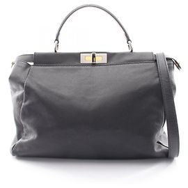 Fendi Peekaboo Large 2-Way Handbag Black