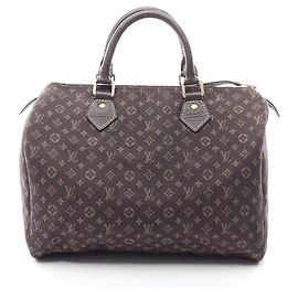 Bolsa Louis Vuitton Speedy 30 Monogram Mini Marrom Damier ebene