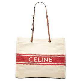 Céline Bolsa Tote Horizontal Celine Vermelho Cru