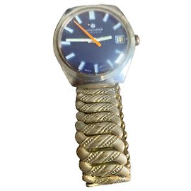 Autre Marque Orologio Automatico Junghans quadrante blu Blu D'oro