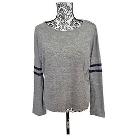 Bellerose Jersey gris algodón lino Gris Azul oscuro