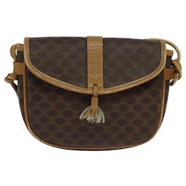 Céline Celine Vintage Macadam Canvas Small Marrone