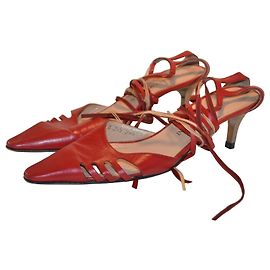 Emporio Armani Décolleté Rosse con Lacci Rosso