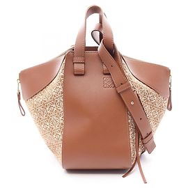 Bolsa Loewe Hammock Small 2-Way Marrom Branco