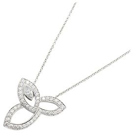 Harry Winston Lily Cluster Diamond Necklace Silvery Other