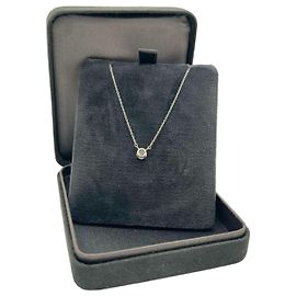Tiffany & Co. Diamond Necklace Platinum Silvery